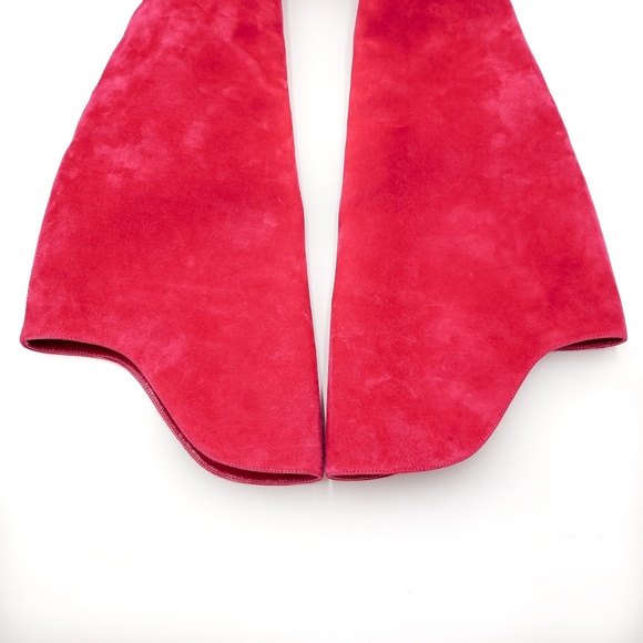 Christian Louboutin Pink Suede Zip Over-the-Knee Heeled Boots EU 38 - Picture 9 of 10